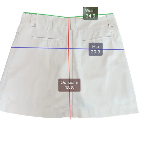 Nike Golf FITDRY Women's‎ 10 Tech Beige Button Golf Skort - Picture 7 of 7